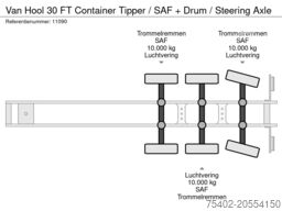 Van Hool 30 FT Container Tipper / SAF + Drum / Steering ...