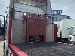 MEUSBURGER 3-Achs Arbeitsbühnen-Tieflader klappbares Heck