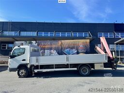 Mitsubishi Fuso Canter Flatbed Truck with Rear-Mounted Crane