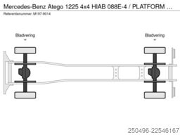 Mercedes-Benz Atego 1225 4x4 HIAB 088E-4 / PLATFORM L=3544 mm