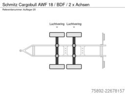 Schmitz Cargobull AWF 18 / BDF / 2 x Achsen