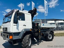 MAN L90 18.284 4x4 LOF Kipper/Kran/47 tkm/HA gelenkt