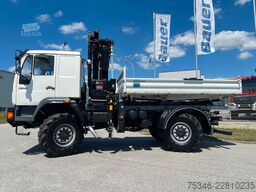 MAN L90 18.284 4x4 LOF Kipper/Kran/47 tkm/HA gelenkt