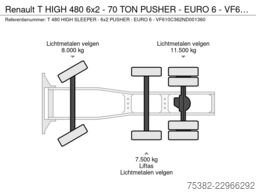 Renault T HIGH 480 6x2 - 70 TON PUSHER - EURO 6 - VF610...