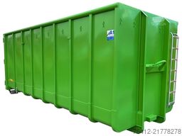 A1 Container Normbehälter 36 m³ Doppelflügeltür ? RAL  6018 Gelbgrün ? Abrollcontainer