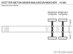 STETTER BETON MIXER/MALAXEUR/MISCHER - 10 M3