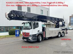 Mercedes-Benz Actros 2540 Kran Klaas K1100 RHX 60m+Büh