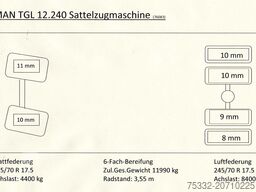 MAN TGL 12.240 gr Fhs incl 2 achs Tielfader