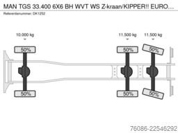 MAN TGS 33.400 6X6 BH WVT WS Z-kraan/KIPPER!! EURO 6!!