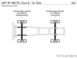 DAF XF 460 SC, Euro 6, / 2x Tank