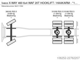 Iveco X-WAY 460 6x4 WAF 20T HOOKLIFT / HAAKARM - *178...