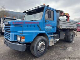 SCANIA T112 DREISEITENKIPPER+KRAN PK14500B*1982*