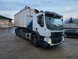 VOLVO FE 320 6x2/4 Abroller mit Cont. + Kran HMF 1820