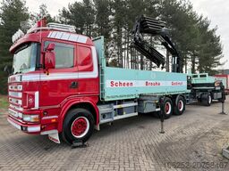 Scania 164L-480 V8 6x4 BAUSTOFF + KRAN HIAB 350-4 + JI...