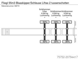 Fliegl 55m3 Blaaskipper/Schleuse Liftas 2 tussenschotten