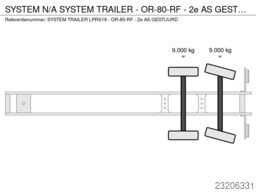 SYSTEM N/A SYSTEM TRAILER - OR-80-RF - 2e AS GESTUURD ...