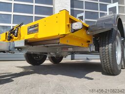 trailershop Baumaschinen Bagger Anhänger mit höhenverstellbarer Deichsel Nutzlast 1850kg
