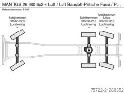 MAN TGS 26.480 6x2-4 Luft / Luft Baustoff-Pritsche ...