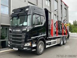 Scania R590 6x4 BL Plattform / Kran TAJFUN LIV L150Z