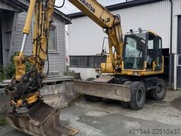 Komatsu PW130 Wheeled Excavator with Engcon Tiltrotator an