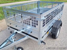 Martz Kastenanhänger 201cm x 126cm Anhänger mit Gitteraufsatz 750kg