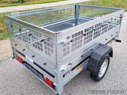 Martz Kastenanhänger 201cm x 126cm Anhänger mit Gitteraufsatz 750kg