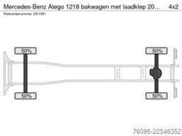 Mercedes-Benz Atego 1218 bakwagen met laadklep 2000kg!