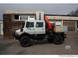 Mercedes-Benz UNIMOG 5000 Doka mit Kran HMF 1075