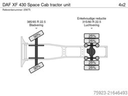 DAF XF 430 Space Cab tractor unit