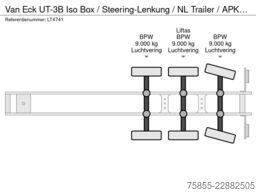 Van Eck UT-3B Iso Box / Steering-Lenkung / NL Trailer /...