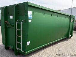 A1 Container -GEBRAUCHT- ECOLINE 35 m³ - hydraulische Pendelklappe - RAL 6002 Laubgrün - Abrollcontainer