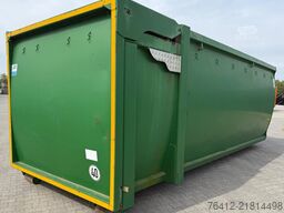 A1 Container -GEBRAUCHT- ECOLINE 35 m³ - hydraulische Pendelklappe - RAL 6002 Laubgrün - Abrollcontainer