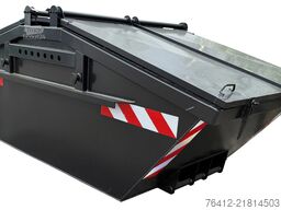 A1 Container Deckelmulde 5 m³ - neue DIN - RAL 9005 Tiefschwarz - Absetzmulde