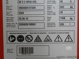 HOPPECKE 80 Volt 5 PzS 625 Ah