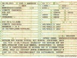 SCHMITZ CARGOBULL SCS 24 / Staplerhalter. / Palettenk. / Lenkachse