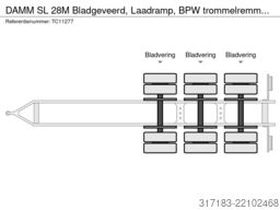 DAMM SL 28M Bladgeveerd, Laadramp, BPW trommelremmen...