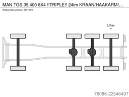 MAN TGS 35.400 8X4  !!TRIPLE!!  24tm KRAAN/HAAKARM!...