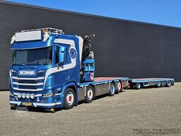Scania R520 V8 8x2/6 / HMF 70 tm + JUMBO AANHANGER