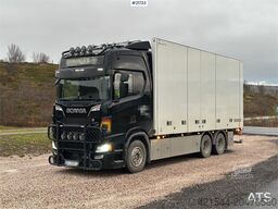 Scania S580 6x4 box truck w/ refrigerator, freezer and he