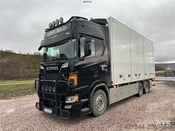 Scania S580 6x4 box truck w/ refrigerator, freezer and he