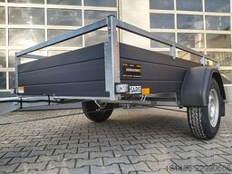 Saris schwarzer Anhänger Aluminium 1300kg gebremst