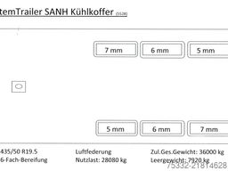 System Trailer 3achs Mega 2,9m hoch Carrier 1850 Portal