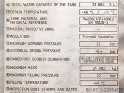 CRYOBASE GmbH gas tank semi-trailer for CO2 Carbon dio