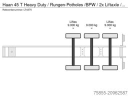 Haan 45 T Heavy Duty / Rungen-Potholes /BPW / 2x Lif...