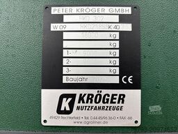 Kröger 18to Kunststoffbordwand ohne Portal Interne Nr. 40753