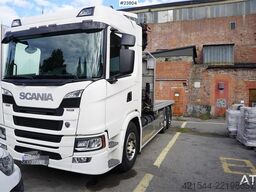 Scania G410 6x2 gas truck with HMF 2820 crane and 3-way t