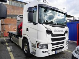 Scania G410 6x2 gas truck with HMF 2820 crane and 3-way t