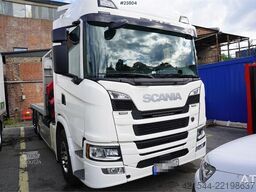 Scania G410 6x2 gas truck with HMF 2820 crane and 3-way t