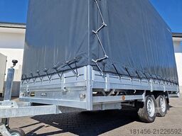 trailershop Hochlader mit Plane Spriegel 405x203x210cm lager