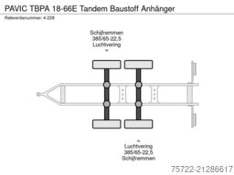 PAVIC TBPA 18-66E Tandem Baustoff Anhänger